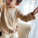 Oakie Logo Knit Jumper - Peach/Cinnamon