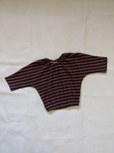 Load image into Gallery viewer, Indigo Ribbed Cotton Stripe Set - Cocoa/Navy