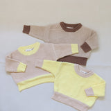 Watson Contrast Knit Jumper - Caramel/Yellow