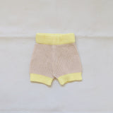 Watson Contrast Knit Shorts - Caramel/Yellow