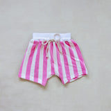 Pippa Terry Towel Striped Shorts - Pink