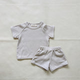 Teddy Waffle Cotton Set - Oat