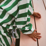 Haze Terry Towel Striped Set - Green
