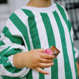 Haze Terry Towel Striped Set - Green