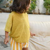 Aria Logo Tee - Saffron/White