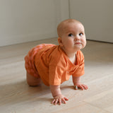 Ambrose Logo Embroidered Tee - Burnt Orange/White