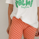 Adult Spencer Checkerboard Knit Shorts - Orange