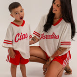 Women's Sicily Waterproof Shorts - Red/White