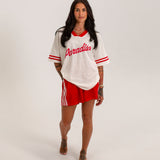 Women's Sicily Waterproof Shorts - Red/White