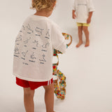 Stars Tee & Romeo Shorts Set - White/Red Combo