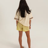 Women's Sicily Waterproof Shorts - Butter Yellow/White