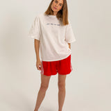 Women's Stars Relaxed Tee - White/Navy