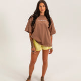 Women's Stars Relaxed Tee - Mocha/White