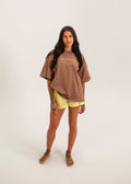 Women's Stars Relaxed Tee - Mocha/White