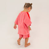 Wes Terry Towelling Set - Pink/Red