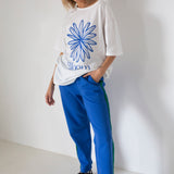 Women's Benny Cotton Racer Pants - Royal Blue/Green