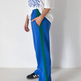Women's Benny Cotton Racer Pants - Royal Blue/Green