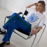 Women's Benny Cotton Racer Pants - Royal Blue/Green