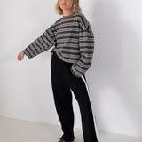 Women's Benny Cotton Racer Pants - Black/White