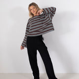 Women's Benny Cotton Racer Pants - Black/White