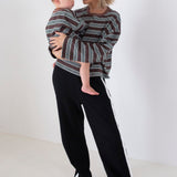 Women's Benny Cotton Racer Pants - Black/White