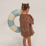 Stars Relaxed Tee - Mocha/White