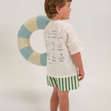 Stars Relaxed Tee - White/Navy