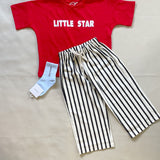Little Star Relaxed Tee - Red/White