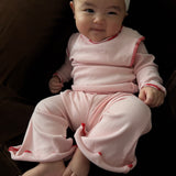 Florence Rib Flare Set - Pink/Red