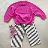Billie Stripe Cotton Pants - Cream/Cocoa Stripe