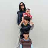 Women's Kennedy Stripe Long Sleeve Tee - Navy/Grey Stripe