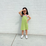 Elsie Mini Ribbed Dress - Pear/Lavender