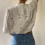 Women's Stars Relaxed Tee - White/Navy
