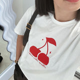 Adult Cheery Vibes Cropped Tee