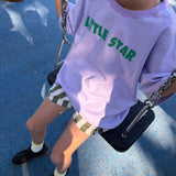 Little Star Relaxed Tee - Lilac/Green