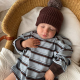 Mattie Stripe Cotton Bodysuit - Blue Stripe