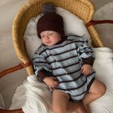 Mattie Stripe Cotton Bodysuit - Blue Stripe