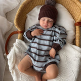 Mattie Stripe Cotton Bodysuit - Blue Stripe