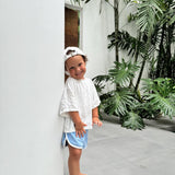 Carter Terry Towelling Shorts - Sky