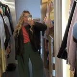 Women's Kennedy Stripe Long Sleeve Tee - Poppy/Cream Stripe