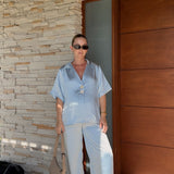 Women's Sora Relaxed Set - Sky Blue