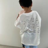 Stars Relaxed Tee - White/Navy