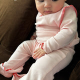 Florence Rib Flare Set - Pink/Red