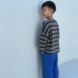 Penn Stripe Cotton Long Sleeve Tee - Chocolate Rugby Stripe