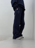 Women's Anja Cotton Circle Logo Tracksuit Pants - Navy