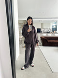 Women's Sporty Cotton Tracksuit Pants - Charcoal