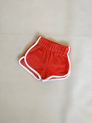 Carter Terry Towelling Shorts - Tangerine