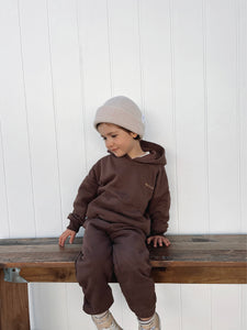 Quinn Hoodie Tracksuit - Cocoa/Cream