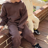Quinn Hoodie Tracksuit - Cream/Cocoa
