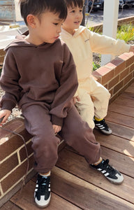 Quinn Hoodie Tracksuit - Cream/Cocoa